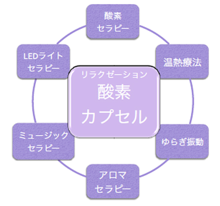 リラクゼーション酸素カプセルの図
